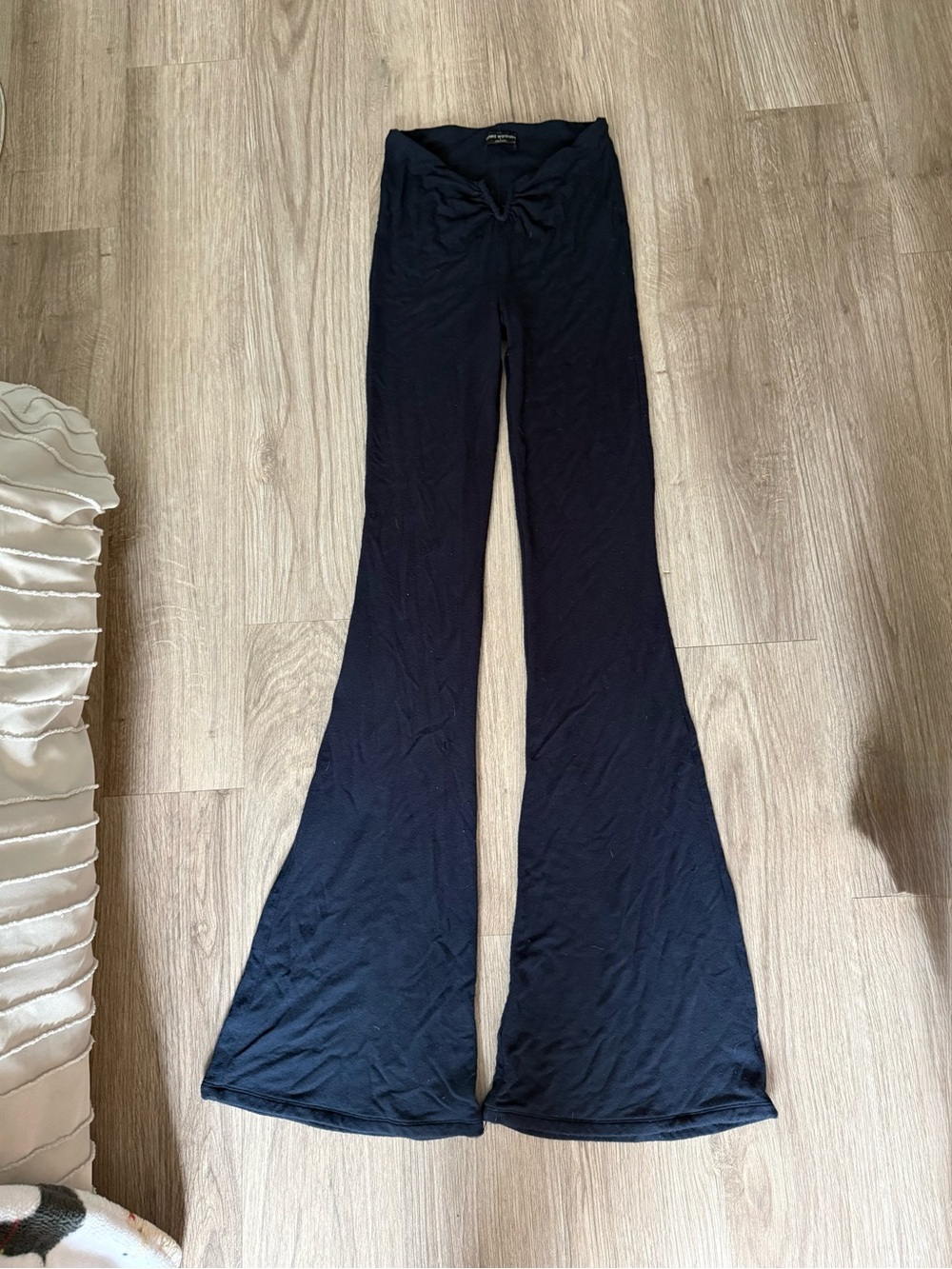 naked wardrobe Navy Blue V-front Flared Lounge Pants